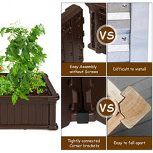 Load image into Gallery viewer, 48.5" Raised Garden Bed Planter for Flower Vegetables Patio-Brown