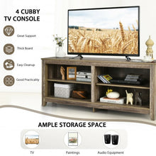 Load image into Gallery viewer, 4 Cubby Entertainment Media Console with Shelves