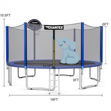Load image into Gallery viewer, 16ft Bounce Jump Safety Enclosure Net