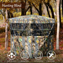 Load image into Gallery viewer, 3 Person Hunting camouflage Surround View Tent with Slide Mesh Window