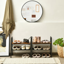 Load image into Gallery viewer, 2-Tier Storage Stackable Shoe Shelf Display Rack for Home