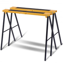 Load image into Gallery viewer, 2 Pack Heavy Duty Sawhorse with Steel Folding Legs