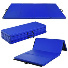Load image into Gallery viewer, Gymnastics PU Mat Thick Folding Panel Gym Fitness Exercise-Navy