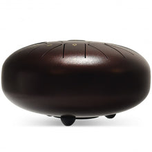 Load image into Gallery viewer, 10" High Carbon 11 Notes Steel Tongue Drum with Drum Hammer-Coffee
