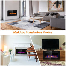 Load image into Gallery viewer, 36" Recessed Ultra Thin Wall Mounted Electric Fireplace