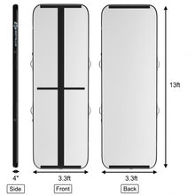 Load image into Gallery viewer, 13 Feet Air Track Inflatable Gymnastics Tumbling Mat with Pump -Black