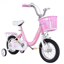 Load image into Gallery viewer, 16" Kids Bike Bicycle with Training Wheels and Basket -Pink