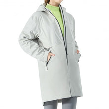 Load image into Gallery viewer, Hooded Women's Wind & Waterproof Trench Rain Jacket-Gray-L