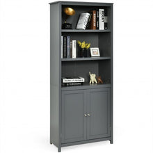 Load image into Gallery viewer, Bookcase Shelving Storage Wooden Cabinet Unit Standing Display Bookcase w/Doors