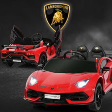 Load image into Gallery viewer, 12V Licensed Lamborghini SVJ RC Kids Ride On Car with Trunk and Music-Red