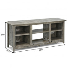 Load image into Gallery viewer, 2-Tier Entertainment Media Console Center-Gray