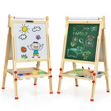 Load image into Gallery viewer, Kids Art Easel with Paper Roll Double-Sided Regulable Drawing Easel Plank