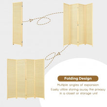 Load image into Gallery viewer, 6 ft 4 Panel Portable Folding Room Divider Screen-Natural