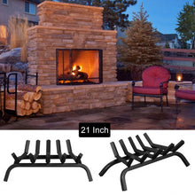 Load image into Gallery viewer, 21" Iron Fireplace Log Grate Firewood Burning Rack