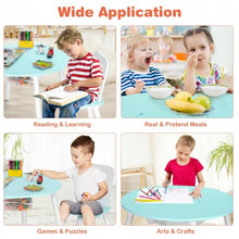 Load image into Gallery viewer, Wood Activity Kids Table and Chair Set with Center Mesh Storage for Snack Time and Homework-Green