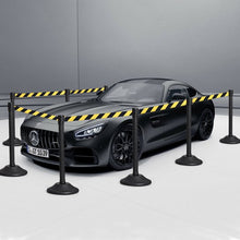 Load image into Gallery viewer, 6 Pcs Stanchion Post Crowd Control Barriers Queue Pole w/Retractable Belt-Yellow