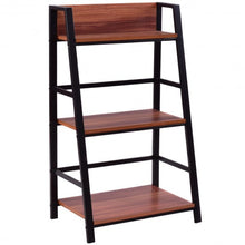 Load image into Gallery viewer, 3-Tier Home Office Ladder Shelf Bookshelf Plant Display Stand Storage Shelves