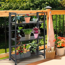 Load image into Gallery viewer, 3-Tier Portable Display Folding Bookshelf Storage Shelf-Silver