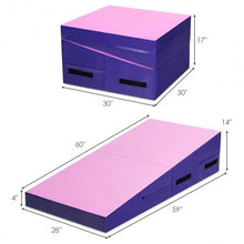 Load image into Gallery viewer, Folding Incline Tumbling Wedge Gymnastics Mat-Pink