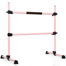 Load image into Gallery viewer, 4 ft Portable Ballet Freestanding Adjustable Double Dance Bar-Pink