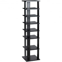 Load image into Gallery viewer, 7-Tier Shoe Rack Practical Free Standing Shelves Storage Shelves -Black