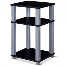 Load image into Gallery viewer, 3 Tier End Table Multipurpose Shelf Night Stand Display Shelving-Black