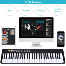 Load image into Gallery viewer, BX-II 61 Key Digital Piano Touch sensitive with Bluetooth and MP3-White