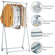 Load image into Gallery viewer, Extendable Foldable Heavy Duty Clothing Rack with Hanging Rod