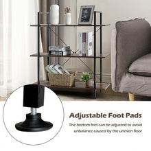Load image into Gallery viewer, 3-Tier Bookshelf Industrial Bookcase Display Shelf Storage Rack-Brown