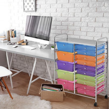 Load image into Gallery viewer, 15 Drawers Rolling Storage Cart Organizer