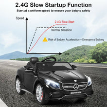 Load image into Gallery viewer, 12 V Mercedes-Benz S63 Licensed Kids Ride On Car-Black