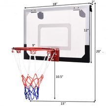 Load image into Gallery viewer, Over-The-Door Mini Basketball Hoop Includes Basketball & Hand Pump
