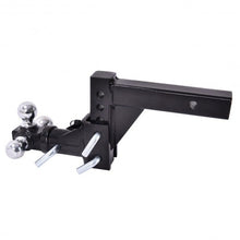 Load image into Gallery viewer, Triple Ball Swivel Adjustable Drop Turn Trailer Tow Hitch Mount