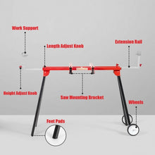 Load image into Gallery viewer, Folding Miter Saw Stand with Heavy Duty Saw Frame-Red