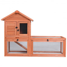 Load image into Gallery viewer, Outdoor Wooden Rabbit Bunny Chicken Coops Cages with Tray