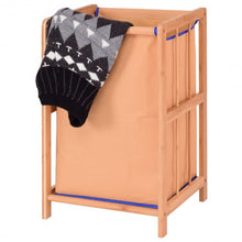 Load image into Gallery viewer, Bamboo Frame Durable Clothes Storage Laundry Hamper