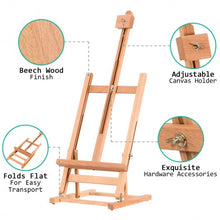 Load image into Gallery viewer, Adjustable Portable Wood Tabletop Easel H-Frame for Artist Painting Display