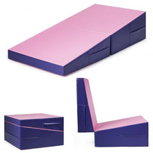 Load image into Gallery viewer, Tumbling Incline Gymnastics Exercise Folding Wedge Ramp Mat-Pink