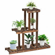 Load image into Gallery viewer, Wood Plant Stand 3-Tier Plant Pot Holder