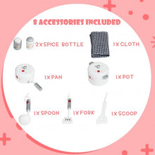 Load image into Gallery viewer, Kids Pretend Kitchen Playset Gift with Utensils White
