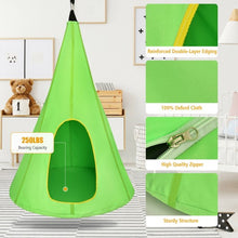 Load image into Gallery viewer, 32" Kids Nest Swing Chair Hanging Hammock Seat for Indoor Outdoor-Green