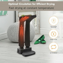 Load image into Gallery viewer, 2-Shoe Electric Shoe Dryer with Portable Adjustable Warmer for Boots and Socks -Gray