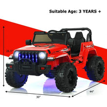 Load image into Gallery viewer, 12V Kids Ride-on Jeep Car with 2.4 G Remote Control-Red