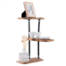 Load image into Gallery viewer, Wall Corner Shelves 3-Tier Rustic Wood Floating Storage Shelves