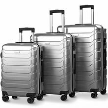 Load image into Gallery viewer, 3PCS Spinner Expandable Suitcase With TSA Lock-Gray