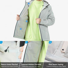 Load image into Gallery viewer, Women's Waterproof & Windproof Rain Jacket with Velcro Cuff-Gray-L