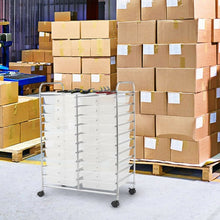 Load image into Gallery viewer, 20 Drawers Storage Rolling Cart Studio Organizer-Clear