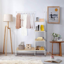 Load image into Gallery viewer, Clothes Rack Free Standing Storage Tower with Metal Frame