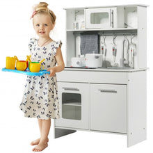 Load image into Gallery viewer, Kids Pretend Kitchen Playset Gift with Utensils White