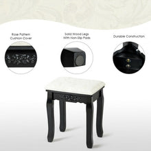 Load image into Gallery viewer, Vanity Stool Makeup Bench Dressing Stool-Black